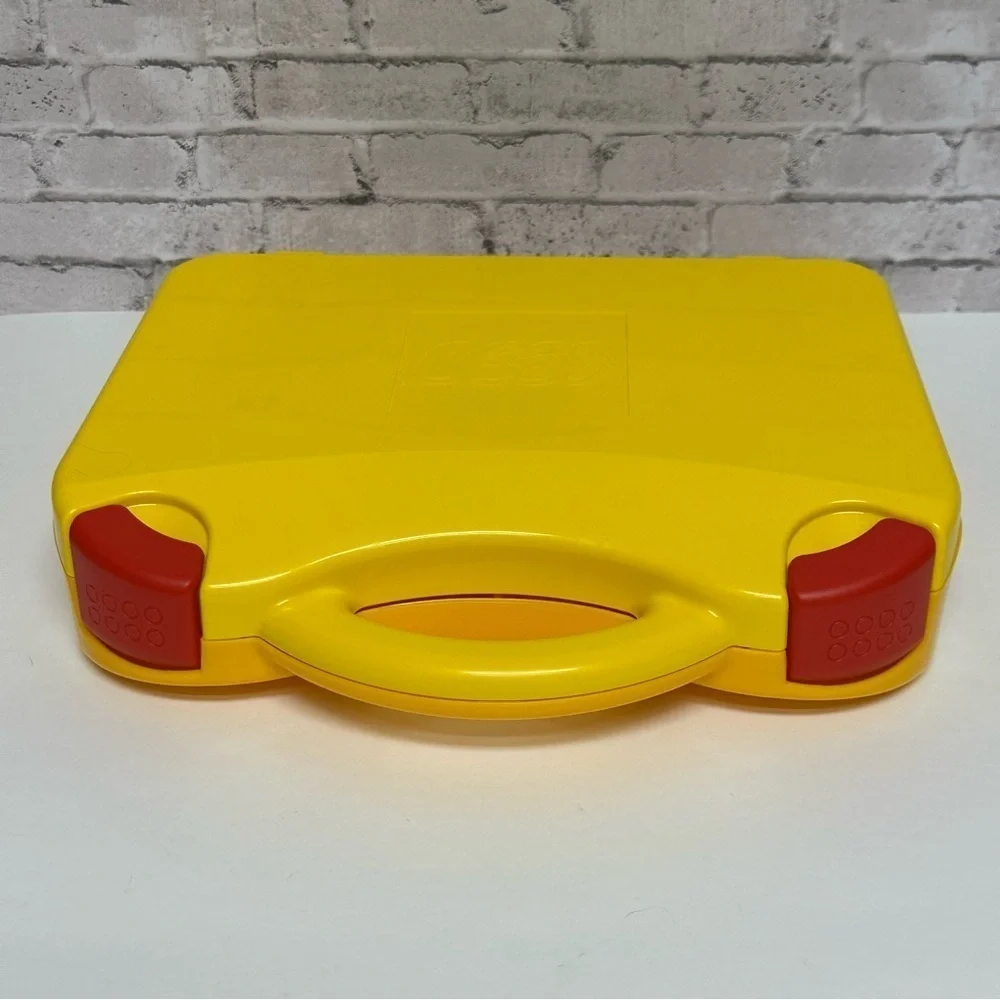 LEGO Storage Case Yellow Hard Plastic Latching Empty Storage Box Divider